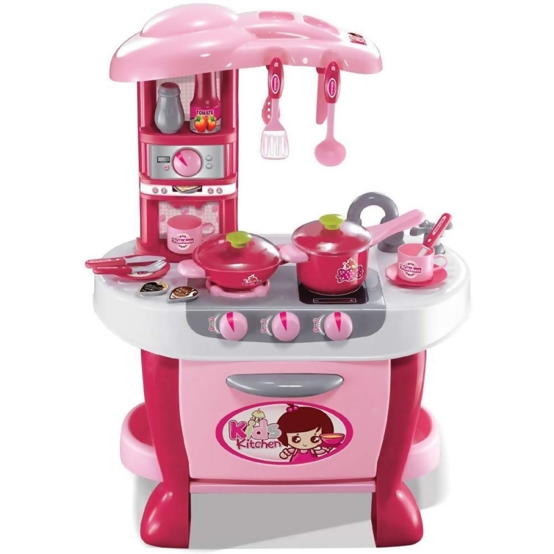 Kitchen Toy For Girls Pretend Pink Kitchen Playset Toddler Toy With Realistic Lights Sounds Play Oven Sink Coffee Toy Set Kids Phone And Other Kitchen Accessories Toys For Kids Gift From Red Tags