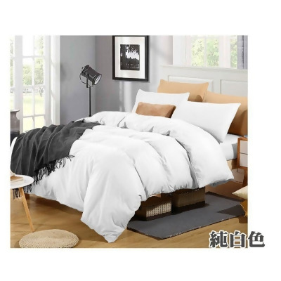 【多款任選】簡約素色床包被套組 (單人/雙人/加大均一價) 台灣製-單人3.5x6.2尺-純白色 