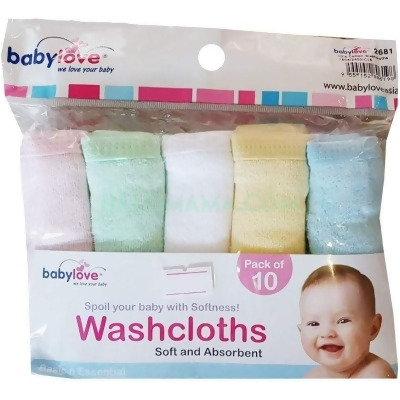 Babylove Cotton Washcloths 5 sheet / 10 sheet 20cm x 20cm 