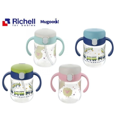 RICHELL Mugood Straw Cup 200ml 7m+ / Direct Drinking Cup 200ml 8m+ 