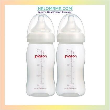  Pigeon Softouch PPLUS, Wide Neck PP 160ml/240ml Twin 3m+ 