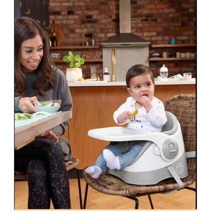  Mamas & Papas Bud 2-in-1 Booster Seat - Pebble Grey/Blossom 
