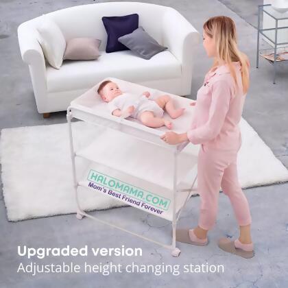  Baby Changing Table with Mat - Infant and Children Diaper Change & Bath Use 