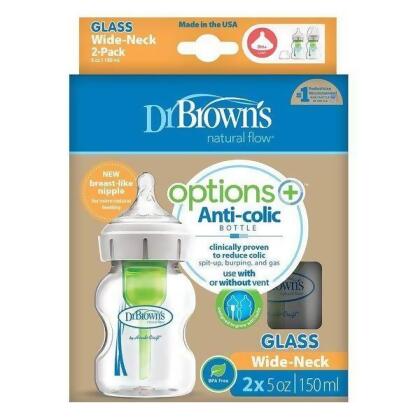  Dr.Brown's OPTIONS+ GLASS WIDE NECK Bottle 150ml/270ml 