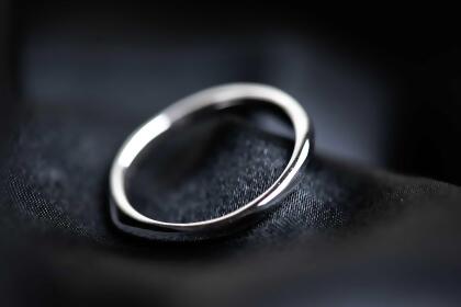 Melting Ring 靈魂伴侶婚戒 - 純銀, White Gold 
