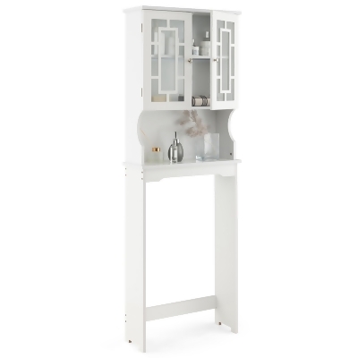Costway Bathroom Spacesaver Over the Toilet Door Storage Cabinet Tower Organizer White 
