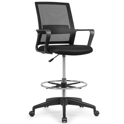 Costway Drafting Chair Tall Office Chair Adjustable Height w/Footrest 
