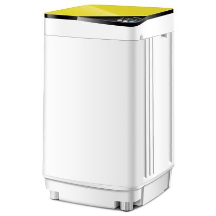 Full-Automatic Washing Machine 7.7 lbs Washer/Spinner Germicidal UV Light Yellow