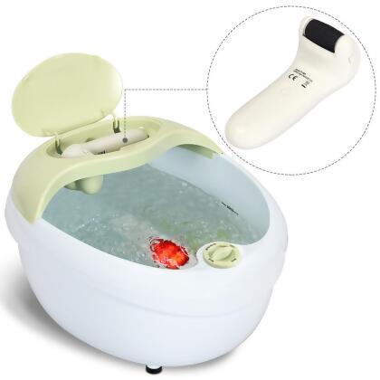 Foot Spa Bath Massager Bubble Vibration Red Light Rollers with Callous Remover - From now on, save your time and cost from assisting a spa. Choose our foot bath spa massager with callous remover. You can spend hours soaking your feet and ease the pain in the comfort of your home and tension from the hectic life at work. The foot...