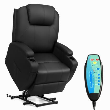 Costway Electric Lift Power Recliner Chair Heated Massage Sofa Lounge w/ Remote Control 