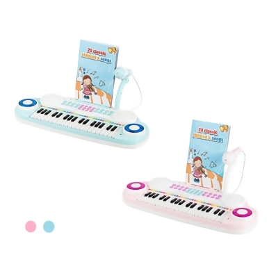 Costway 37-Key Toy Keyboard Piano Electronic Musical Instrument BluePink 