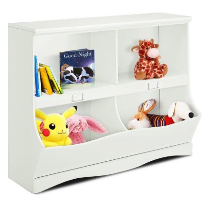 Costway Kids Storage Unit Bookshelf Bookcase Toy Organizer Bookshelf Bookcase 