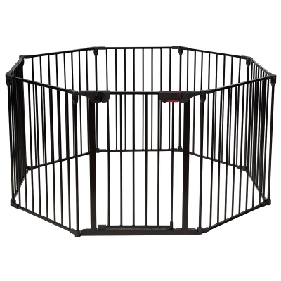 Costway 8 Panel Baby Safe Metal Gate Play Yard Barrier Pet Fence Adjustable 