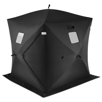 Costway 2-person Ice Fishing Shelter Tent Portable Pop Up House Outdoor Fish Equipment 
