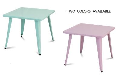 Costway Kids Steel 27'' Square Table Children Play Learn Activity Table Indoor Outdoor 
