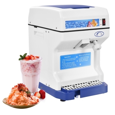 Costway Electric Ice Shaver Machine Tabletop Shaved Ice Crusher Ice Snow Cone Maker 