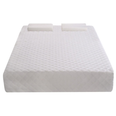 Costway Twin Size 10 Inch Memory Foam Mattress Pad With 2 Contoured Pillow 