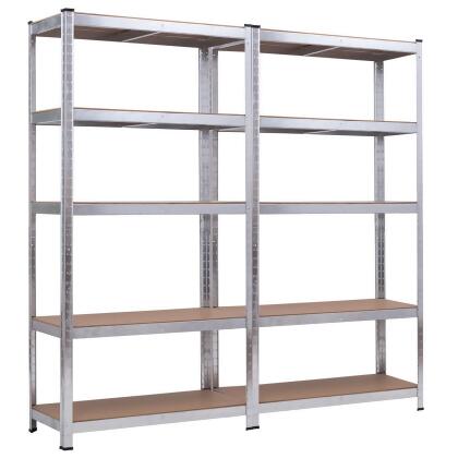 Costway 5-Tier Metal Storage Shelves 60'' Garage Rack W/Adjustable Shelves  Gray