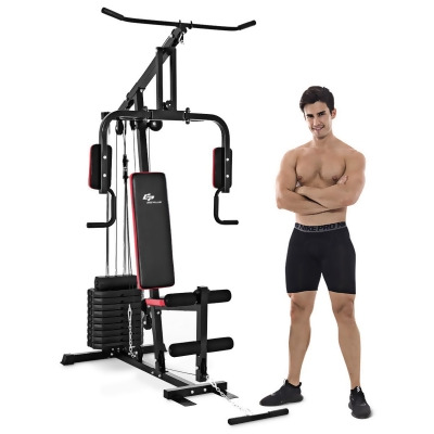 Costway Multifunction Cross Trainer Workout Machine Strength Training Fitness Exercise 