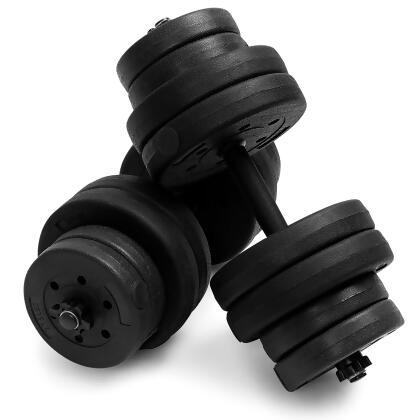 Costway 66 LB Dumbbell Weight Set Fitness 16 Adjustable Plates Gym/Home Body Workout - This is our health & fitness dumbbell set. It will prove to be a great addition to your home gym. This set of weights will enable you to keep your body fir and strong by enabling you to perform a variety of muscle building exercises. It is designed to...