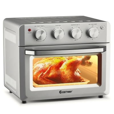 Costway 7-in-1 Air Fryer Toaster Oven 19 QT Dehydrate Convection Ovens w/ 5 Accessories 