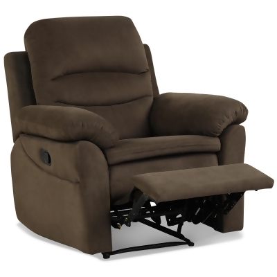 Costway Recliner Chair Single Sofa Armchair Sleeper Lounger w/ Footrest Grey\Brown 