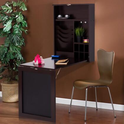 Costway Wall Mounted Table Convertible Desk Fold Out Space Saver Chalkboard coffee 