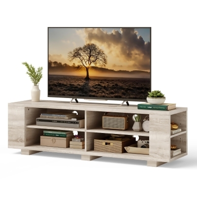 Costway TV Stand Entertainment Media Center Console For TV's up to 65'' w/Storage Shelves 