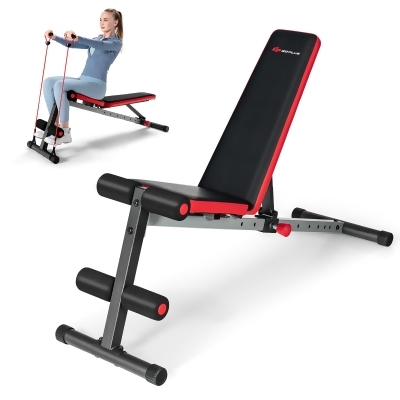 Goplus Multi-function Weight Bench W/Adjustable Backrest Home Gym Exercise Equipment 
