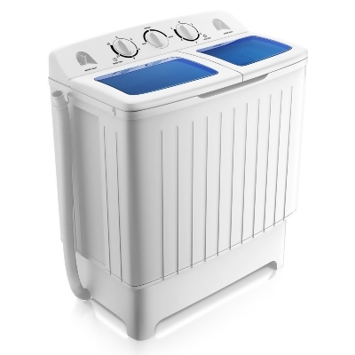 Costway Portable Mini Compact Twin Tub 20lb Washing Machine Washer Spin Dryer 