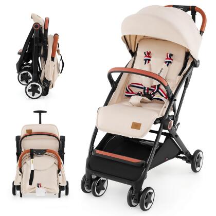 Babyjoy Lightweight Baby Stroller Aluminium Frame with Net for Travel Navy/Beige/Gray/Black/Pink 