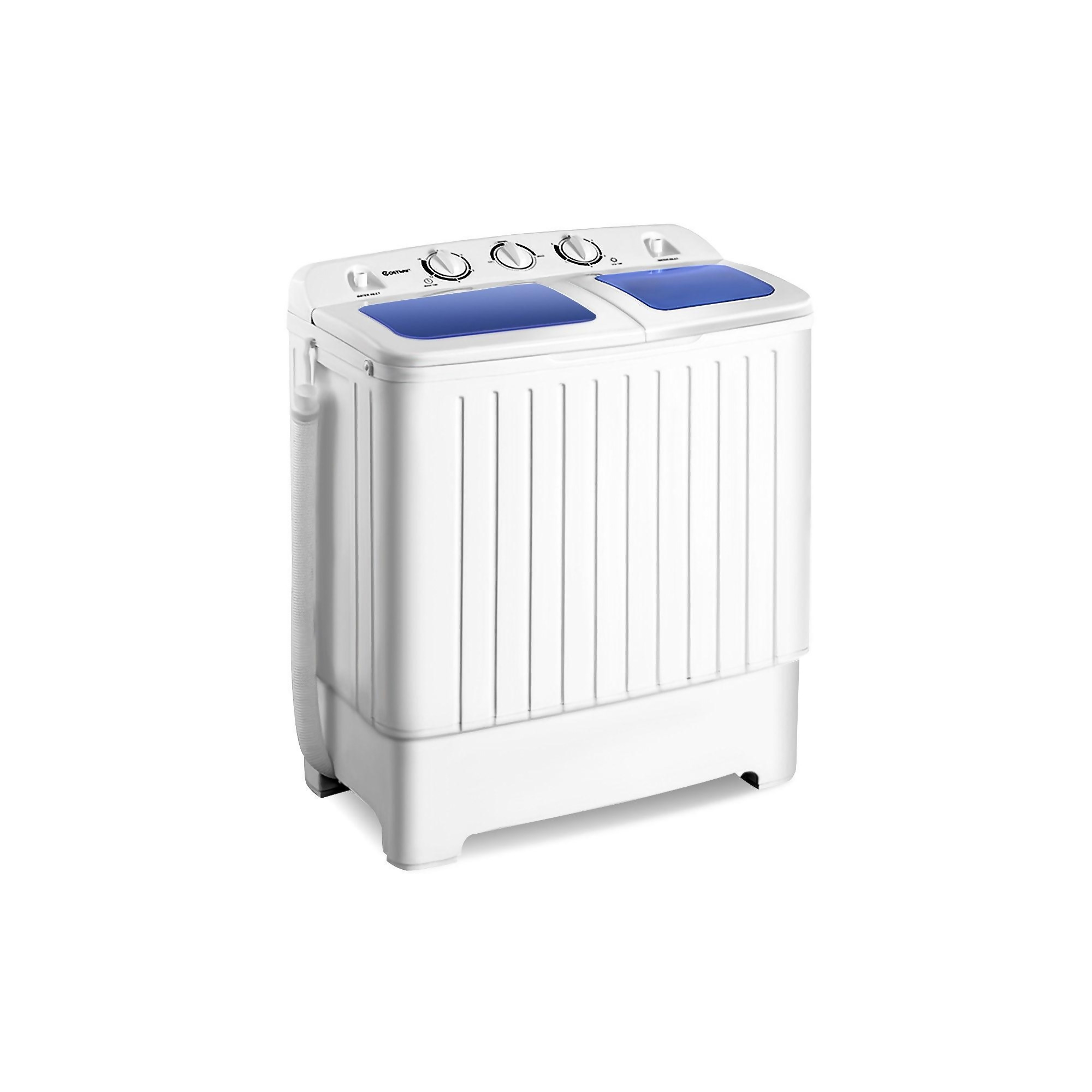 Costway 17.6 lb Portable Mini Compact Twin Tub Washing Machine Washer Spin Dryer