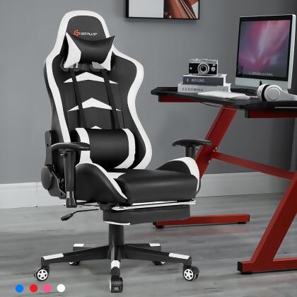 Goplus Massage Gaming Chair Reclining Swivel Racing Office Chair with Footrest alternate image
