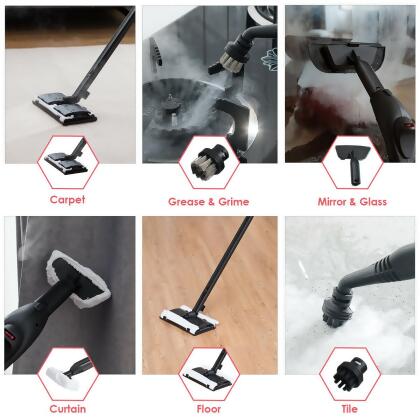 Costway 2000W Heavy Duty Steam Cleaner Mop Multi-Purpose W/19 Accessories 4.0 Bar 1.5L alternate image