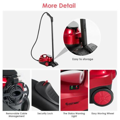 Costway 2000W Heavy Duty Steam Cleaner Mop Multi-Purpose W/19 Accessories 4.0 Bar 1.5L alternate image