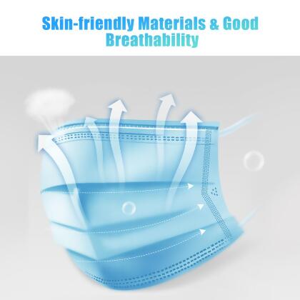 50 PCS Thick 3-Layer Breathable Non-woven Fabric Disposable Face Mask alternate image