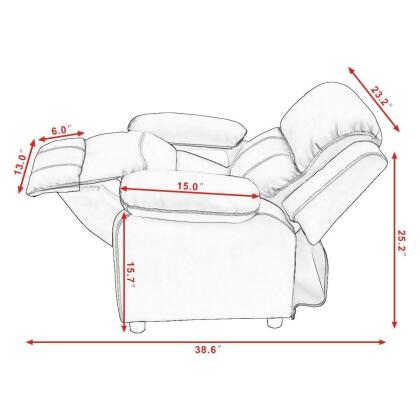 Costway Kids Recliner Sofa Armrest Chair Couch Lounge Children Living Room Furniture alternate image