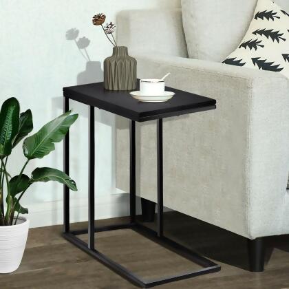Costway Coffee Tray Sofa Side End Table Ottoman Couch Console Stand TV Lap Snack Black alternate image