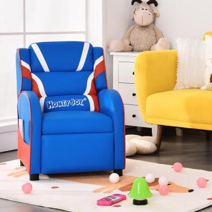 Kids Recliner Chair Gaming Sofa PU Leather Armchair w/Side Pockets Pink\Blue alternate image