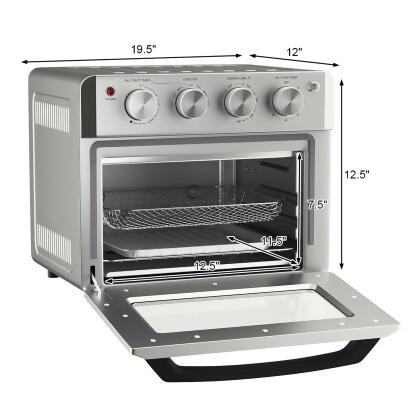 Costway 7-in-1 Air Fryer Toaster Oven 19 QT Dehydrate Convection Ovens w/ 5 Accessories alternate image