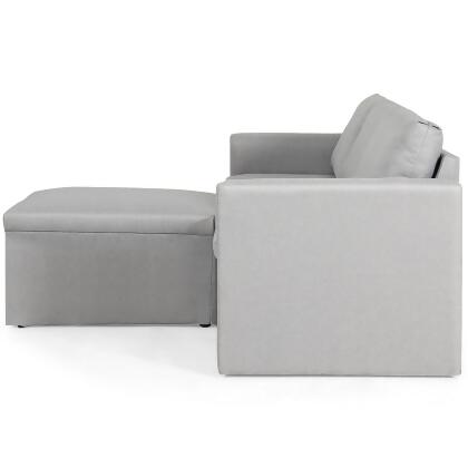 Costway Convertible Sectional Sofa L-Shaped Couch w/Reversible Chaise Dark Grey\Green\Light Grey alternate image