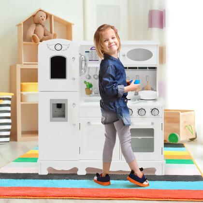 Costway Play Kitchen Pretend Play Cookware Set Toys for Kids w/ Water Dispenser alternate image