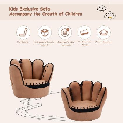 Costway Kids Sofa Five Finger Armrest Chair Couch Children Living Room Toddler Gift alternate image