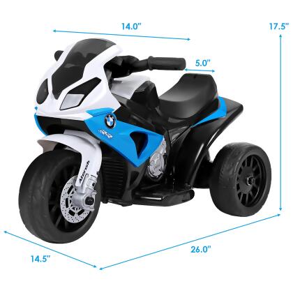 Costway Kids Ride On Motorcycle BMW Licensed 6V Electric 3 Wheels Bicycle w/ Music&Light alternate image