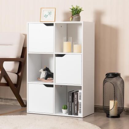 Costway 6 Cube Bookcase Cabinet Wood Bookcase Storage Shelves Room Divider Organization alternate image