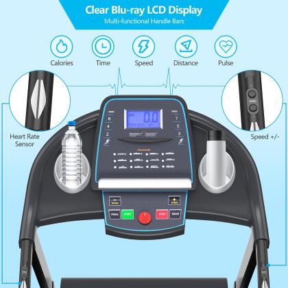 Goplus 2.25HP Folding Treadmill Electric Motorized Power Running Fitness Machine alternate image