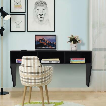 Costway Wall Mounted Floating Computer Table Sturdy Desk Home Office Furni Storag Shelf alternate image