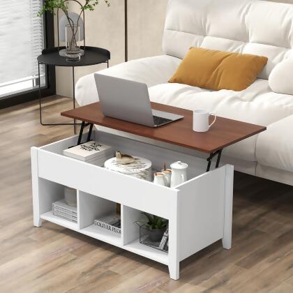 Costway Lift Top Coffee Table w/ Hidden Compartment and Storage Shelves Modern Furniture alternate image