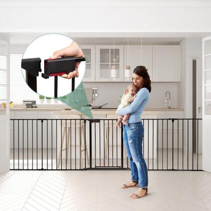 Costway 8 Panel Baby Safe Metal Gate Play Yard Barrier Pet Fence Adjustable alternate image