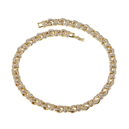 LO - Pavé Infinity Link Collar Necklace alternate image